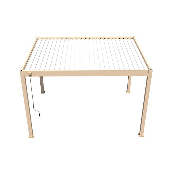 OMBREA - Pergola bioclim. autoportante 3x4m bois et blanc OMBREA VS - large