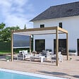 OMBREA - Pergola bioclim. autoportante 3x4m bois et blanc OMBREA VS - vignette