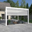 OMBREA - Pergola bioclimatique autoportante 4x4m - Blanc - OMBREA VS - vignette