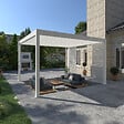 OMBREA - Pergola bioclimatique autoportante 4x4m - Blanc - OMBREA VS - vignette
