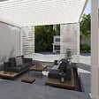 OMBREA - Pergola bioclimatique autoportante 4x4m - Blanc - OMBREA VS - vignette