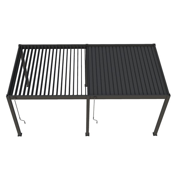 OMBREA - Pergola bioclimatique autoportante Anthracite - OMBREA VS - 3x6m - large