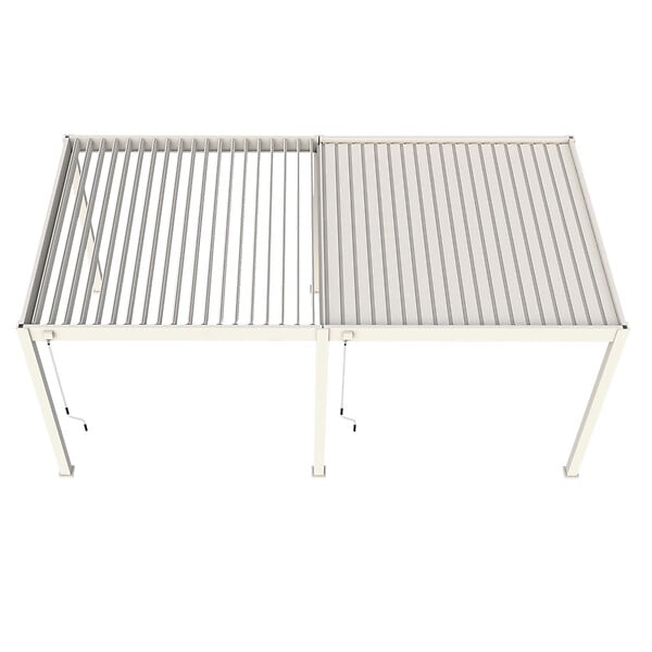 OMBREA - Pergola bioclimatique autoportante 3x6m - Blanc - OMBREA VS - large