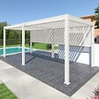 OMBREA - Pergola bioclimatique autoportante 3x6m - Blanc - OMBREA VS - vignette