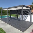 OMBREA - Pergola bioclimatique autoportante - Anthracite et blanc - 3x6m - vignette
