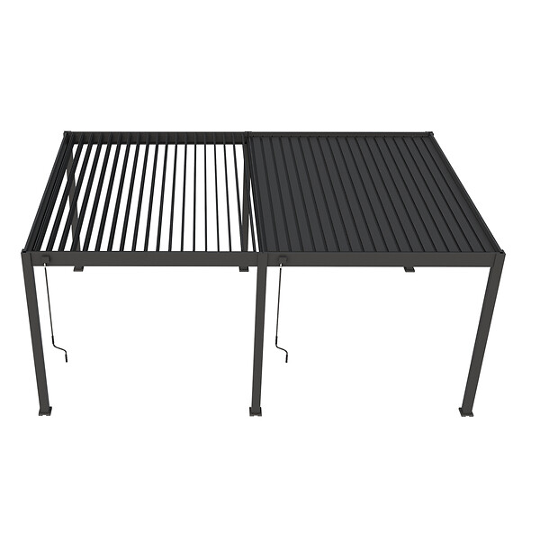 OMBREA - Pergola bioclimatique autoportante Anthracite - OMBREA VS - 4x6m - large