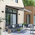 OVIALA - Store banne semi-intégral 2,5x2m en aluminium taupe - Brehat - vignette