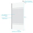 AURLANE - Paroi de Douche 100x200cm - Bande Miroir - Barre de Fixation Extensible et Profil Chrome - vignette