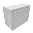ATOLE - Cache Climatisation  Acoustique ATOLE en aluminium thermolaqué , Taille 2 : H. 113 x L. 110 x P. 64 cm, Ventelle, Blanc - vignette