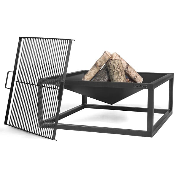 COOK KING - Braséro de jardin SQUARE en acier de 70x70 cm avec finition de haute qualité - large