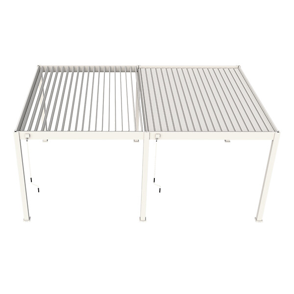 OMBREA - Pergola bioclimatique autoportante - Blanc - 4x6m - large