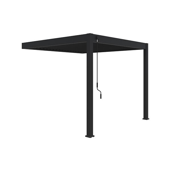 OMBREA - Pergola bioclimatique adossée 3x3m - Anthracite - OMBREA VS - large