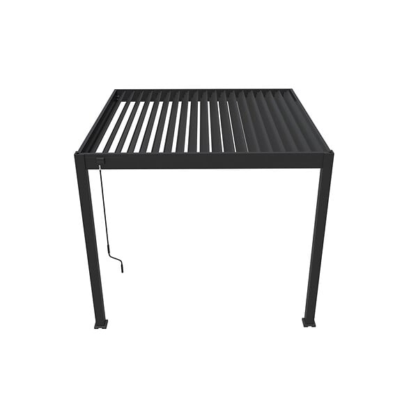 OMBREA - Pergola bioclimatique adossée 3x3m - Anthracite - OMBREA VS - large