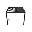 OMBREA - Pergola bioclimatique adossée 3x3m - Anthracite - OMBREA VS - vignette