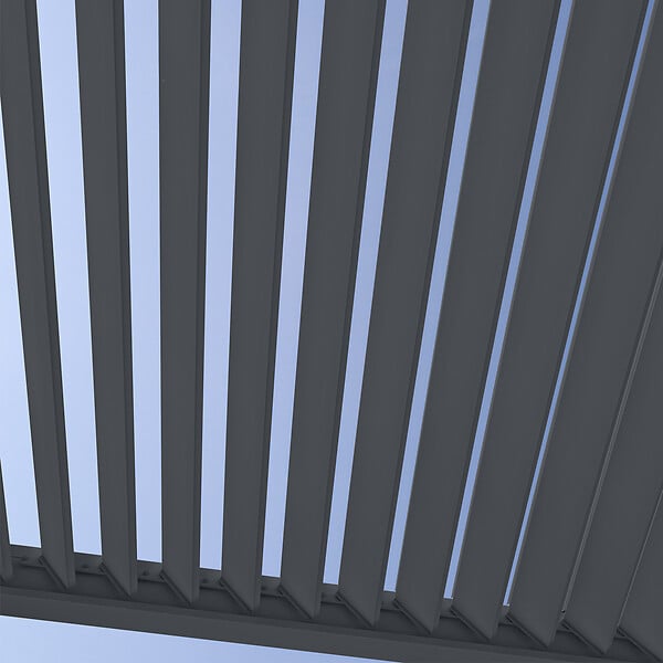 OMBREA - Pergola bioclimatique adossée 3x3m - Anthracite - OMBREA VS - large