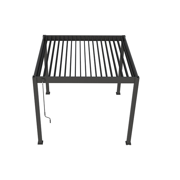 OMBREA - Pergola bioclimatique autoportante 3x3m - Anthracite - VS - OMBREA - large