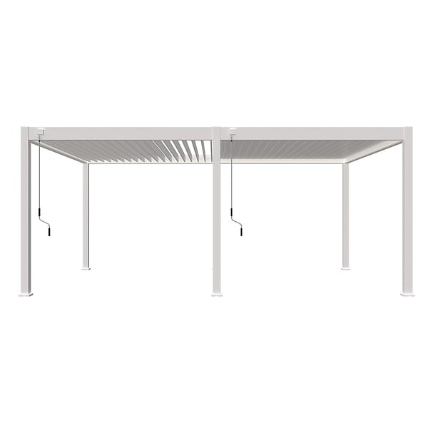 OMBREA - Pergola bioclimatique autoportante - Blanc - 4x6m - large