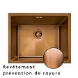 ESSEBAGNO - Luisa évier 1 cuve seule 55x45 en inox cuivre brossé - vignette