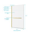 AURLANE - Pare baignoire Pivotant avec Porte-Serviette 85x150cm - Or Doré Brossé - Verre 6mm - TSHAPE GOLDY - vignette