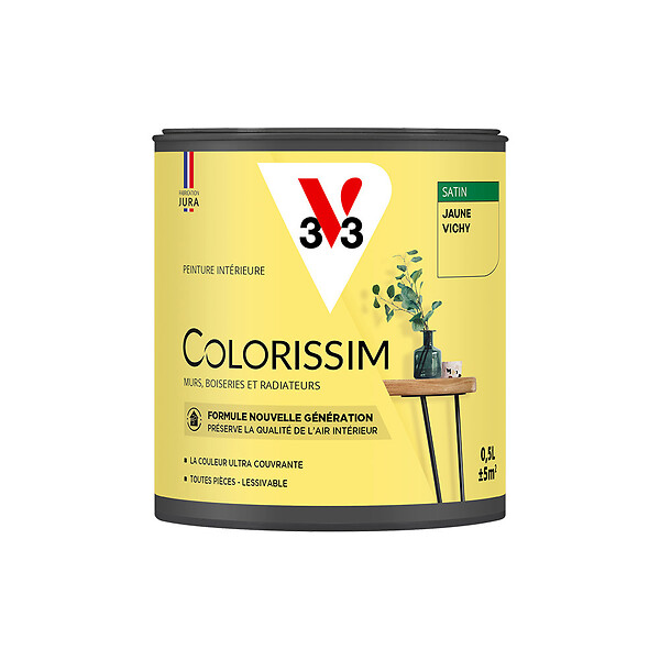 V33 PEINTURE - Peinture Colorissim satin Jaune Vichy 0L5 - large