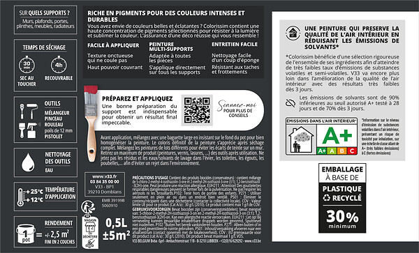 V33 PEINTURE - Peinture Colorissim satin Taupe 0L5 - large
