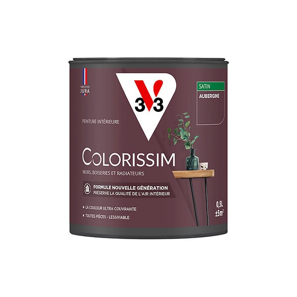 V33 PEINTURE - Peinture Colorissim satin Aubergine 0L5 - large