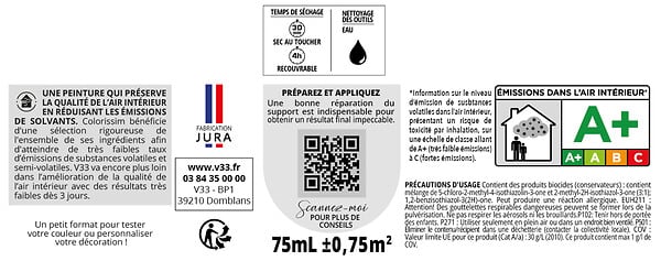 V33 PEINTURE - Peinture Colorissi mat Sable rose 75 ML - large