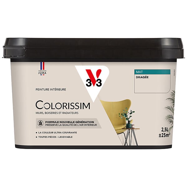 V33 PEINTURE - Peinture Colorissi mat Dragée 2L5 - large