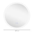 KLEANKIN - Miroir rond lumineux LED de salle de bain Ø 70 cm mural avec éclairage 3 couleurs interrupteur tactile système antibuée 35W blanc argent - vignette