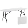 OVIALA - Table pliante 180 cm blanche en PEHD - 8 places - Rekkem - vignette