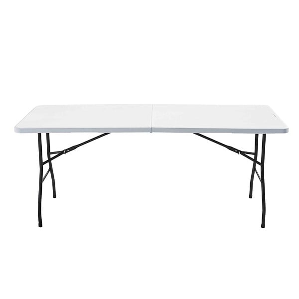 OVIALA - Table pliante 180 cm blanche en PEHD - 8 places - Rekkem - large