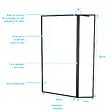 AURLANE - Paroi de Douche avec Volet Pivotant - Cadre et Bras Alu. NOIR MAT - 100+40x200cm - DARK CONTOURING - vignette