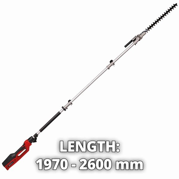 EINHELL - Taille-haies Télescopique électrique GC-HH 90/2046 T - jusqu'à 2,6 m + chaîne et sangle - large