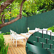 VOUNOT - Kit de lamelles occultantes PVC brise vue 300m x 4.7cm avec 600 clips Vert - vignette