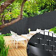 VOUNOT - Kit de lamelles occultantes PVC brise vue 300m x 4.7cm avec 600 clips Noir - vignette