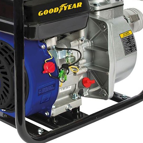 GOODYEAR - Pompe à eau 6.5CV Essence 4T OHV 196Cm3 Motopompe thermique 54m3/h Raccords 75mm Inondations Caves Piscines GOODYEAR - large