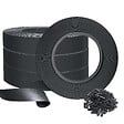 VOUNOT - Kit de lamelles occultantes PVC brise vue 300m x 4.7cm avec 600 clips Noir - vignette
