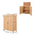 OUTSUNNY - Armoire de jardin sur pied double porte étagère et toit bitumé relevable dim. 74L x 43l x 88H cm bois sapin - vignette