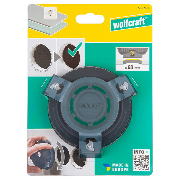 WOLFCRAFT - Fraisoir d'affleurage laque de plâtre - large