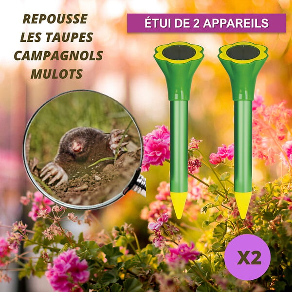 ACTO - Sunflower repulsif vibrations taupes systeme photovoltaique - large