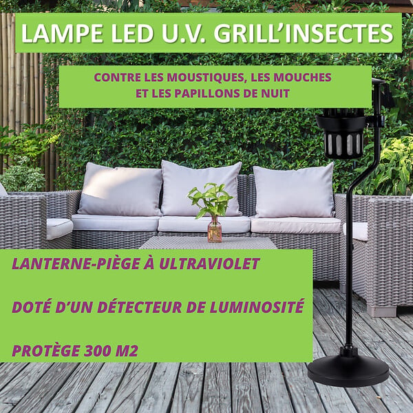 ACTO - Aspirateur moustiques - insectes volants lampe u.v. - large