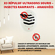 RETRO - Lot de 3 répulsifs ultrasons souris insectes rampants 135m2 - vignette