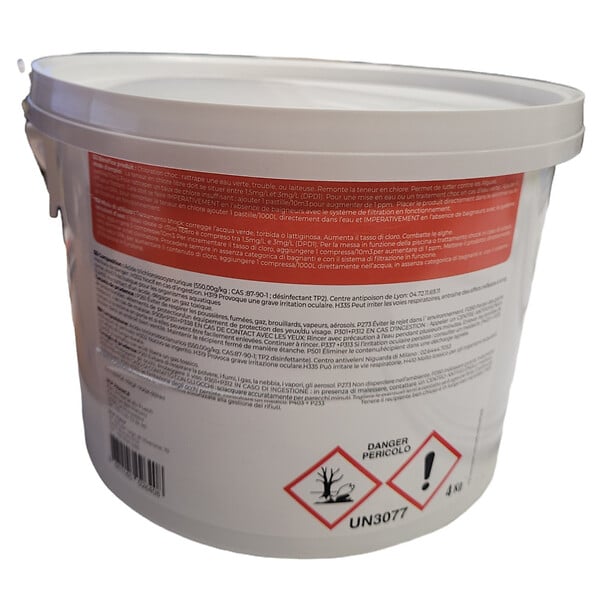 POOLSTYLE - Chlore choc en pastille 4kg pastilles de 20g - large