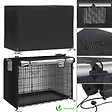 VOUNOT - Cage pour chien pliable avec 2 portes verrouillable plateau amovible et housse de protection 107x70x78cm - vignette