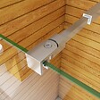 AICA SANITAIRE - AICA paroi de douche à l'italienne 120x190cm en 6mm verre avec bandes horizontales sérigraphiées, livré avec barre de fixation extensible 73-120cm - vignette