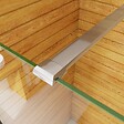 AICA SANITAIRE - AICA paroi de douche à l'italienne 120x190cm en 6mm verre avec bandes horizontales sérigraphiées, livré avec barre de fixation 140cm - vignette