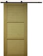 GD MENUISERIES - Porte Coulissante bois Ayous 3 Panneaux H204 x L73 cm, Rail roulettes, Coquilles - vignette