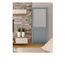 GD MENUISERIES - Porte Coulissante Athena Gris Clair Vitrée H204 x L73 cm, Rail Alu - vignette