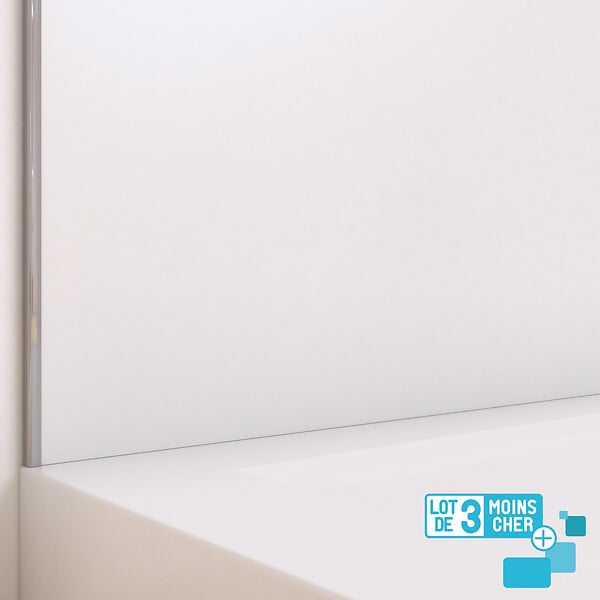 AURLANE - LOT de 3 Panneaux Muraux pour salle de bains en Aluminium Blanc - 120x210cm - WALL'IT - large
