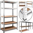 SECURY-T - Étagère rayonnage modulable en métal, 5 étages, 175kg/par étagère - vignette